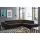 Eck-Schlafsofa mit Stauraum in L-Form BRESCIA, rechts, braun