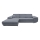 Eck-Schlafsofa mit Stauraum in L-Form CASTELO links, dunkelgrau