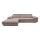 Eck-Schlafsofa mit Stauraum in L-Form CASTELO links, rosa