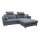 Eck-Schlafsofa mit Stauraum in L-Form HORTA, rechts, dunkelgrau