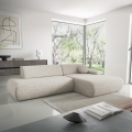 Eck-Schlafsofa mit Stauraum in L-Form PRATO, rechts, beige