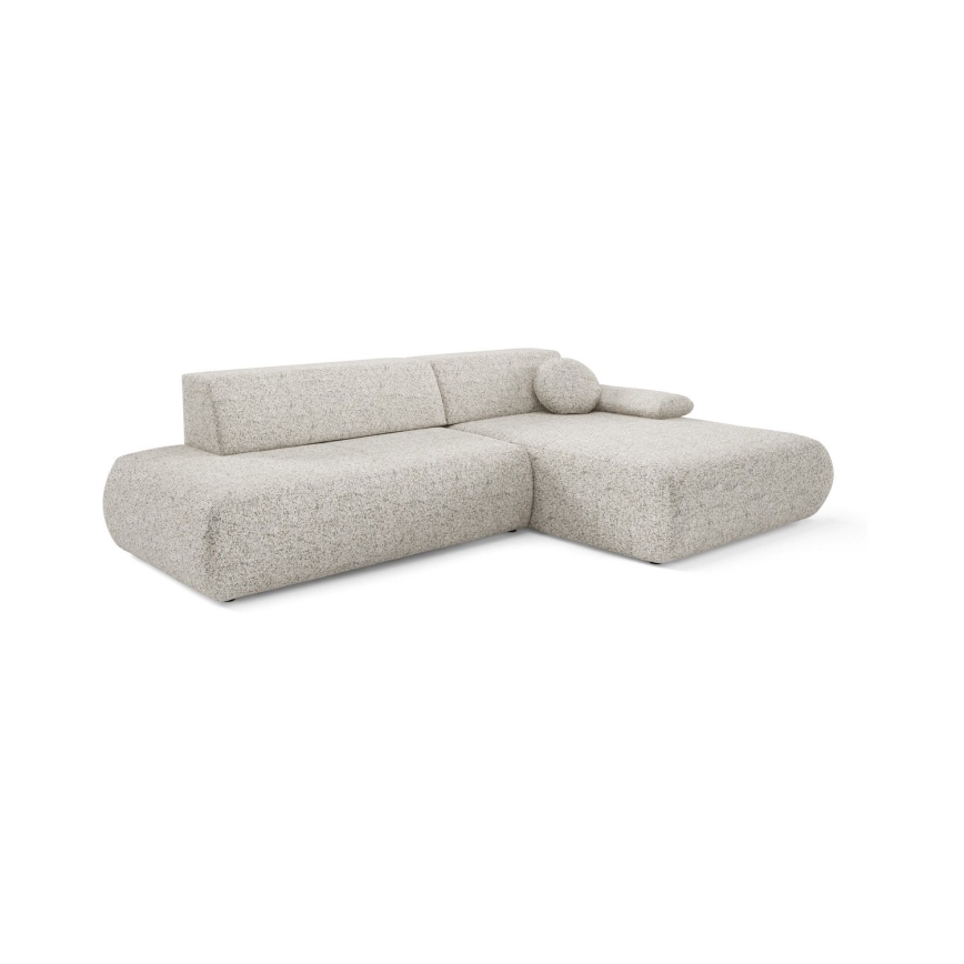 Eck-Schlafsofa mit Stauraum in L-Form PRATO, rechts, beige