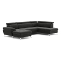 Eck-Schlafsofa mit Stauraum in U-Form CATANIA, rechts, Graphit