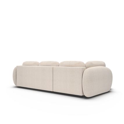 Eck-Schlaffunktion-Sitzgarnitur mit Stauraum in L-Form OLBIA links beige