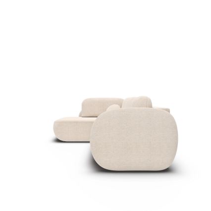 Eck-Schlaffunktion-Sitzgarnitur mit Stauraum in L-Form OLBIA links beige