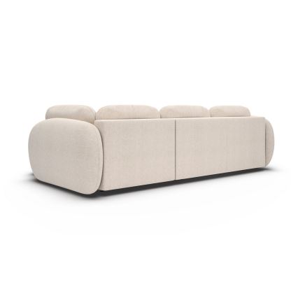 Eck-Schlaffunktion-Sitzgarnitur mit Stauraum in L-Form OLBIA rechts beige