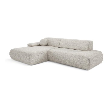 Eck-Schlafsofa PRATO mit Stauraum, L-Form, links, Beige