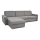 Eck-Schlafsofa zum Ausklappen für den täglichen Gebrauch mit Stauraum, L-Form LEKA links, grau
