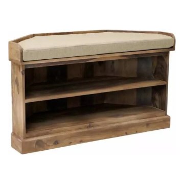 Eck-Schuhbank RAMI 60x105 cm Massivholz/Palisander