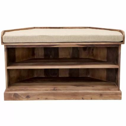 Eck-Schuhbank RAMI 60x105 cm Massivholz/Palisander
