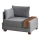 Eck-Sessel TULA, grau, links