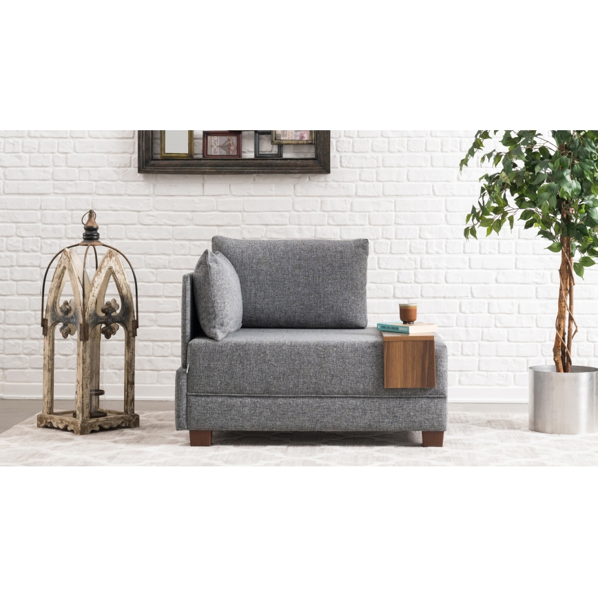 Eck-Sessel TULA, grau, links
