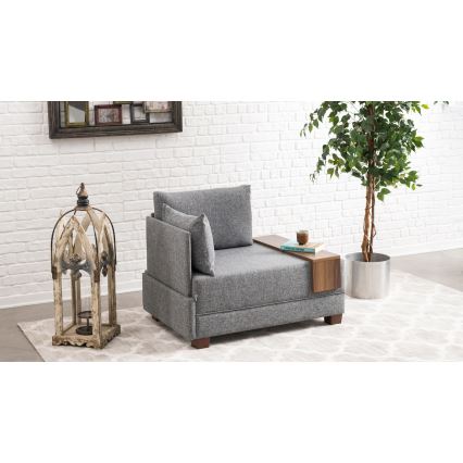 Eck-Sessel TULA, grau, links