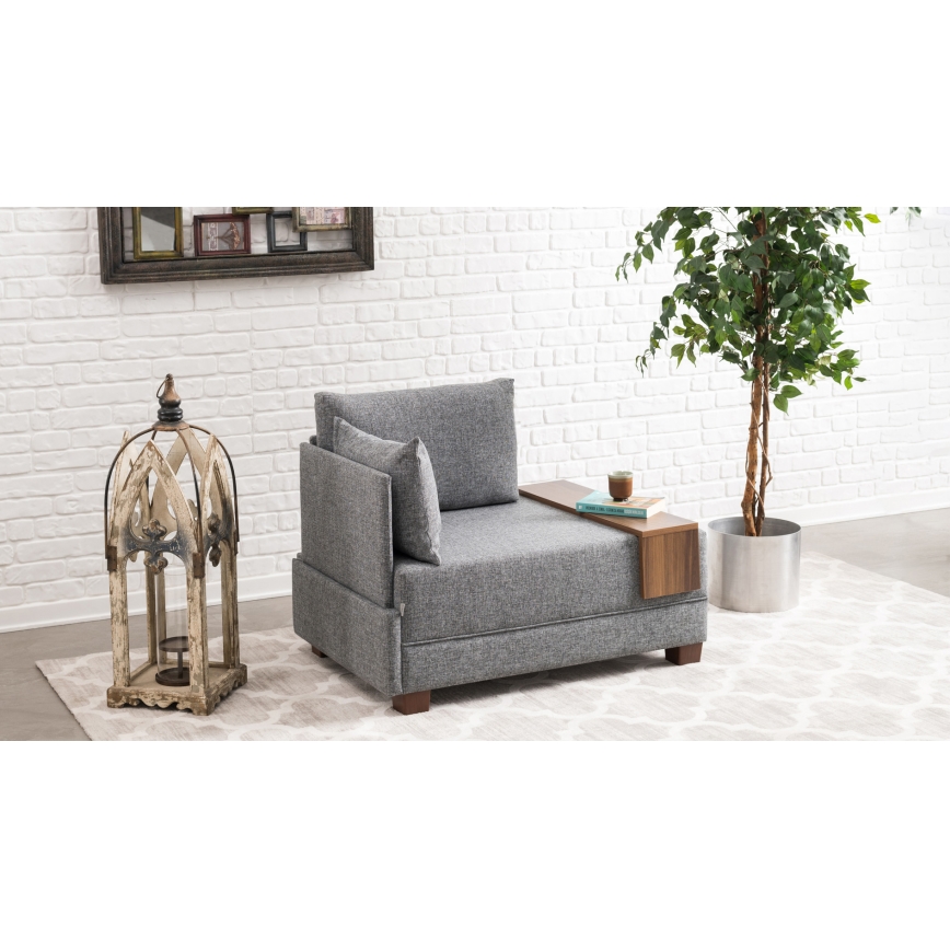 Eck-Sessel TULA, grau, links
