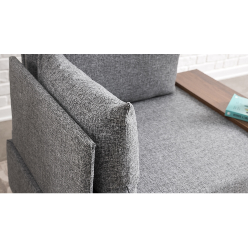 Eck-Sessel TULA, grau, links