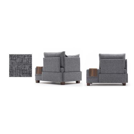 Eck-Sessel TULA, grau, links