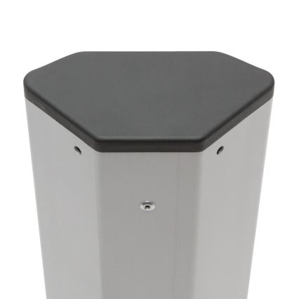 Eck-Steckdosensäule 4x230V + 2xUSB-A schwarz/silber