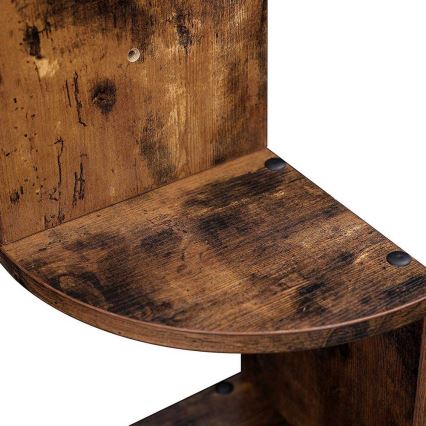 Eck-Wandregal SNAKE, braun