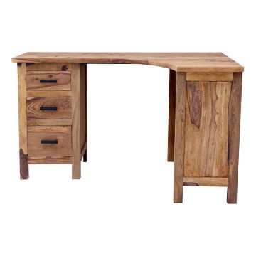 Ecken-Schreibtisch RAMI 130x85 cm Massivholz/Rosenholz