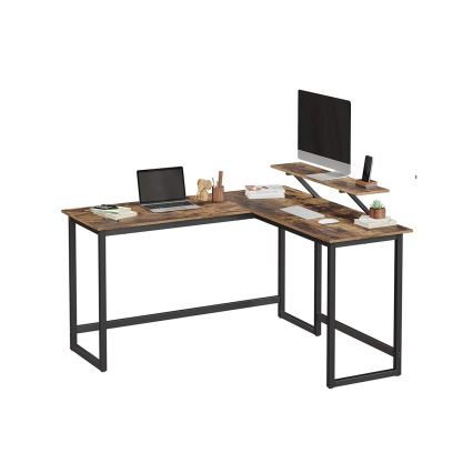 Eckschreibtisch SOLEA braun/schwarz
