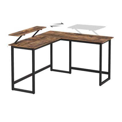 Eckschreibtisch SOLEA braun/schwarz
