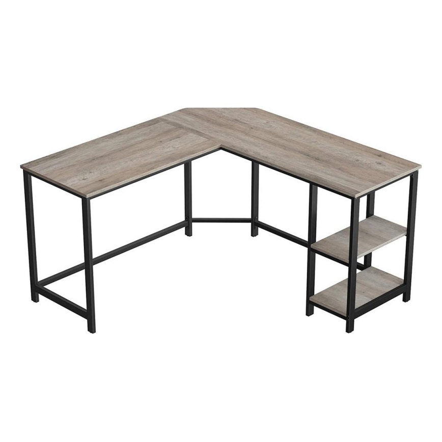 Eckschreibtisch SOLEA braun/schwarz