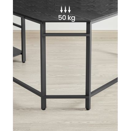 Eckschreibtisch SOLEA, schwarz