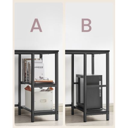 Eckschreibtisch SOLEA, schwarz