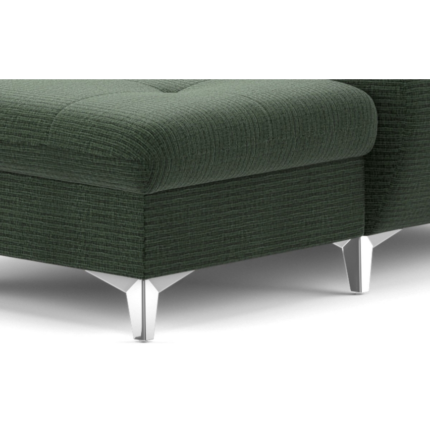 Eck-Schlafsofa mit Stauraum in U-Form CATANIA links, grün