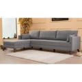 Ecksofa im L-Format KORFU, grau, links