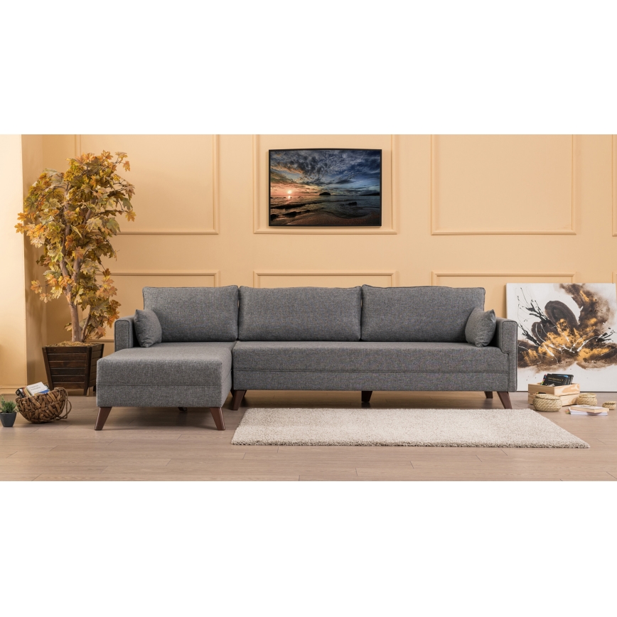 Ecksofa im L-Format KORFU, grau, links