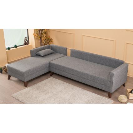 Ecksofa im L-Format KORFU, grau, links