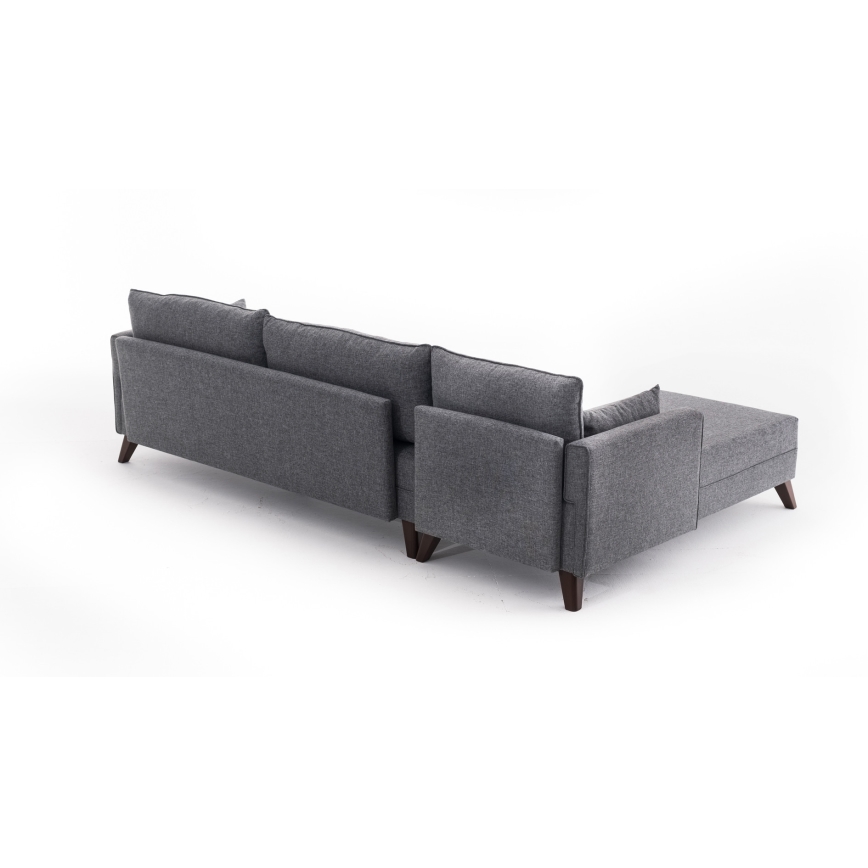 Ecksofa im L-Format KORFU, grau, links