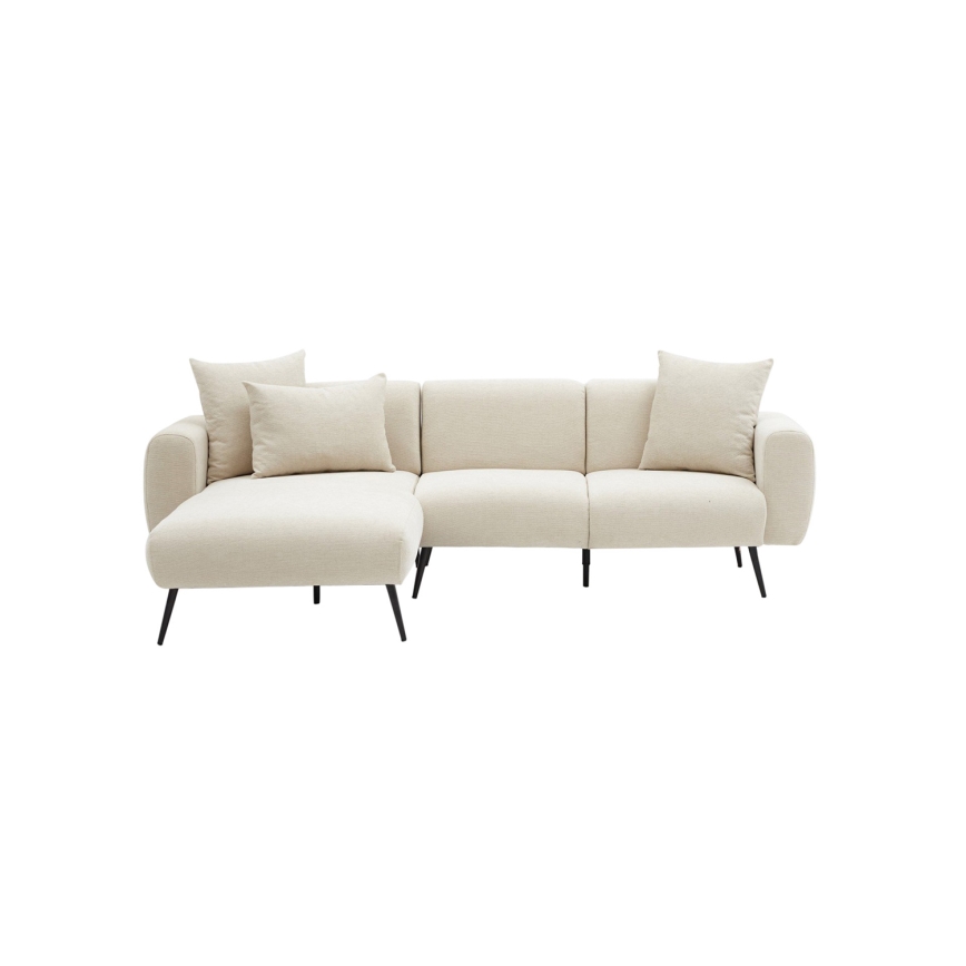Ecksofa in L-Form PISA, creme, links