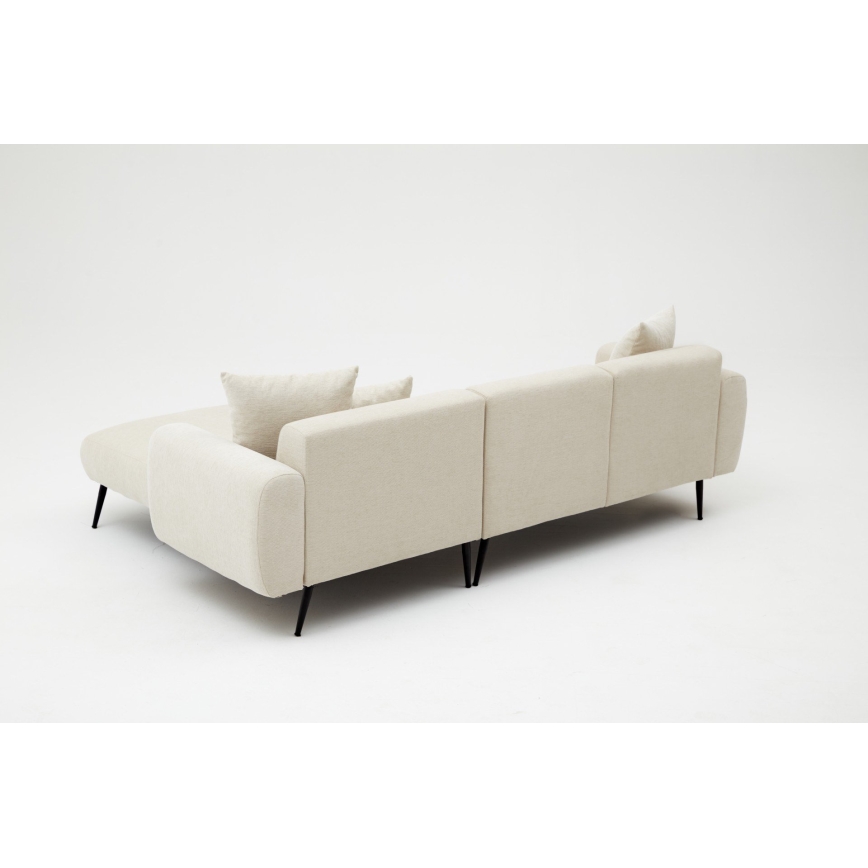 Ecksofa in L-Form PISA, cremefarben, rechts
