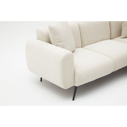 Ecksofa in L-Form PISA, cremefarben, rechts