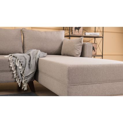 Ecksofa KORFU in L‑Form, cremefarben, rechts