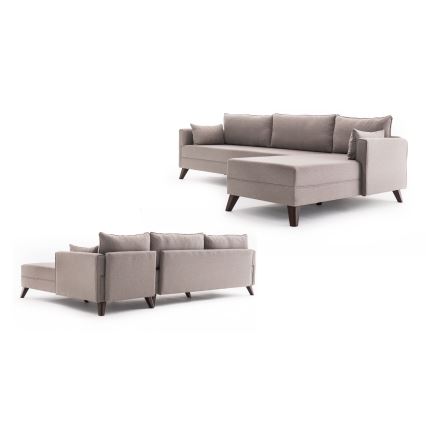 Ecksofa KORFU in L‑Form, cremefarben, rechts