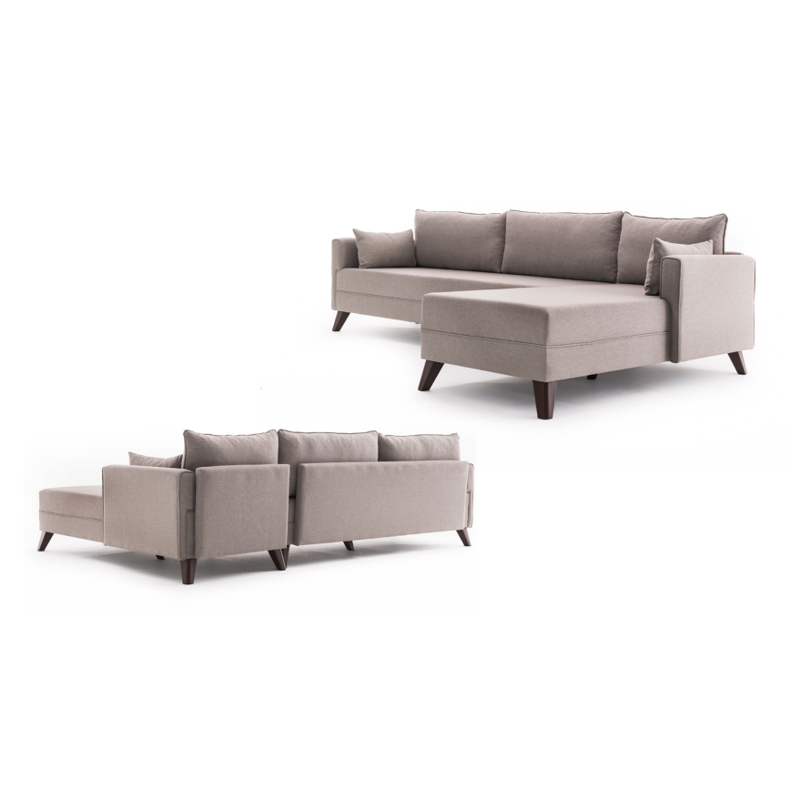 Ecksofa KORFU in L‑Form, cremefarben, rechts