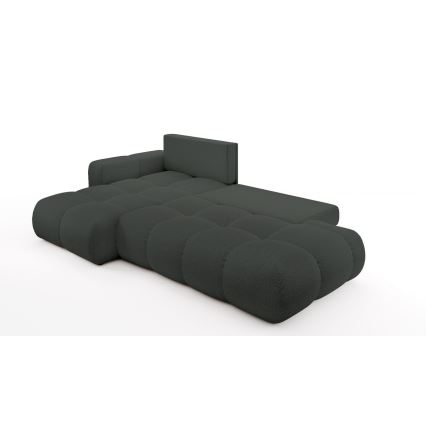 Ecksofa ALMADA mit Schlaffunktion und Stauraum in L-Form, links, Anthrazit