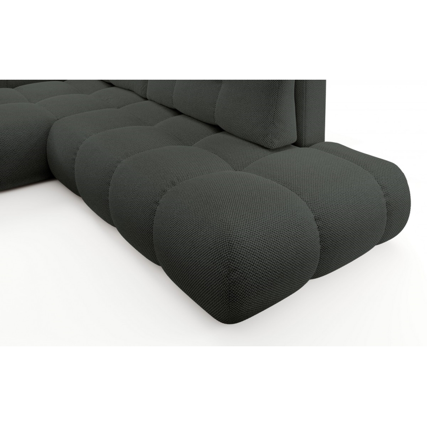 Ecksofa ALMADA mit Schlaffunktion und Stauraum in L-Form, links, Anthrazit