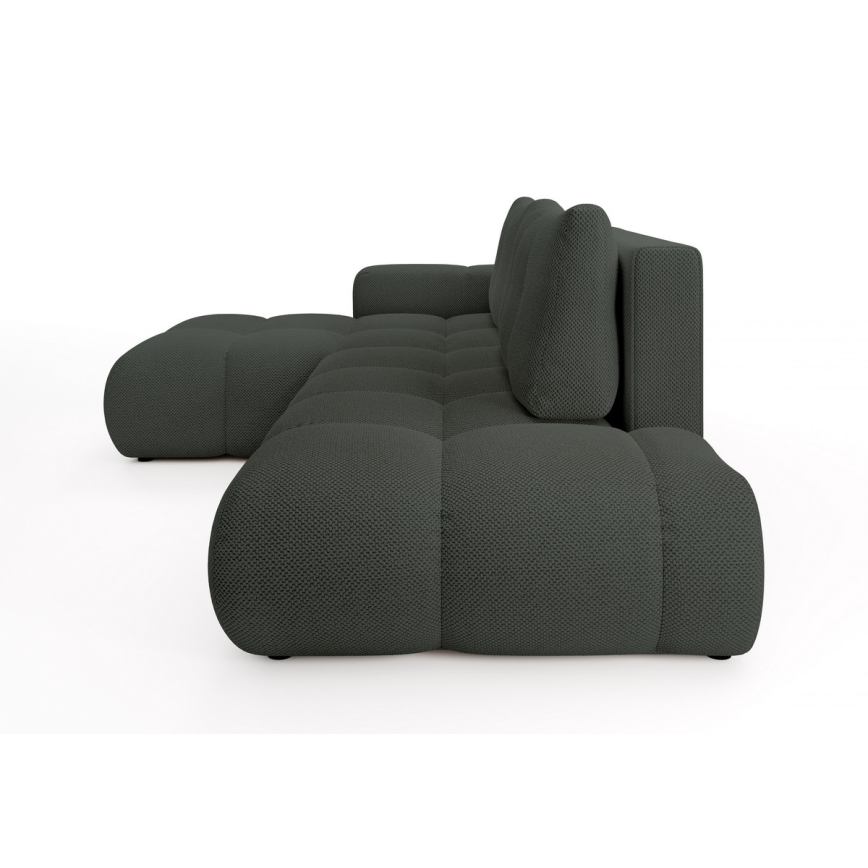 Ecksofa ALMADA mit Schlaffunktion und Stauraum in L-Form, links, Anthrazit