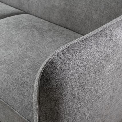 Eck-Schlafsofa in L-Form mit Stauraum NISA, grau, links