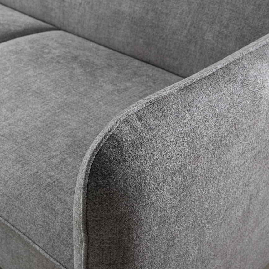 Eck-Schlafsofa in L-Form mit Stauraum NISA, grau, links