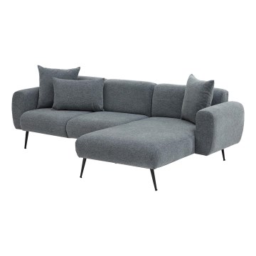 Ecksofa PISA, L‑Form, rechts, grau