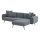 Ecksofa PISA, L‑Form, rechts, grau