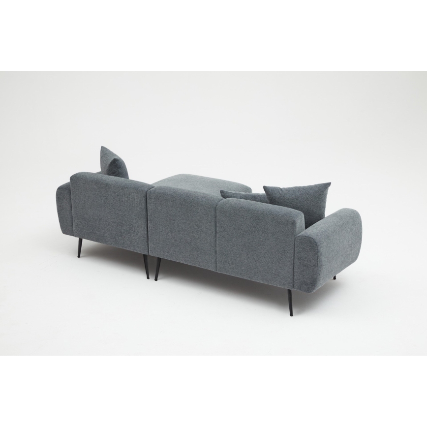Ecksofa PISA, L‑Form, rechts, grau