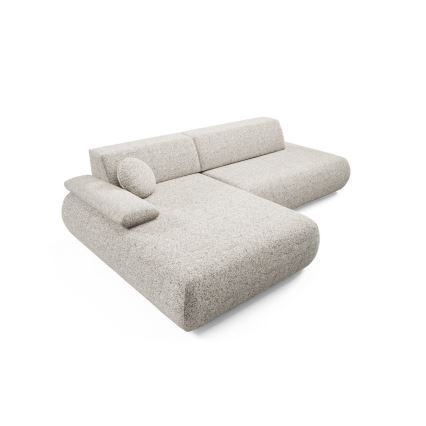 Ecksofa PRATO mit Schlaffunktion und Stauraum, L-Form, links, beige