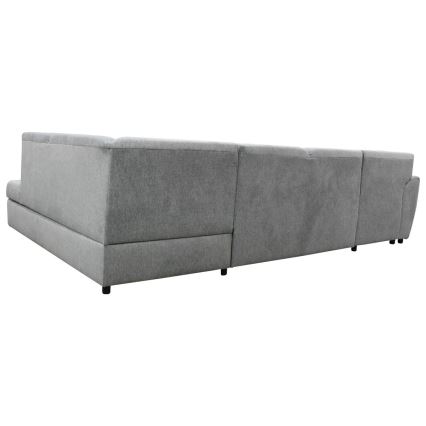 Eck-Schlafsofa mit Stauraum in U-Form SERPA, rechts, grau