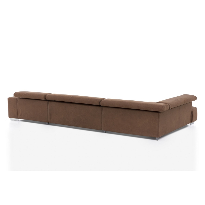 Ecksofa in U-Form TROPEA links braun